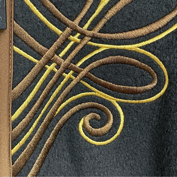 Bob Mackie Wearable Art Womens Large Embroidered Full Zip Fleece Jacket vintage - Picture 3 of 11